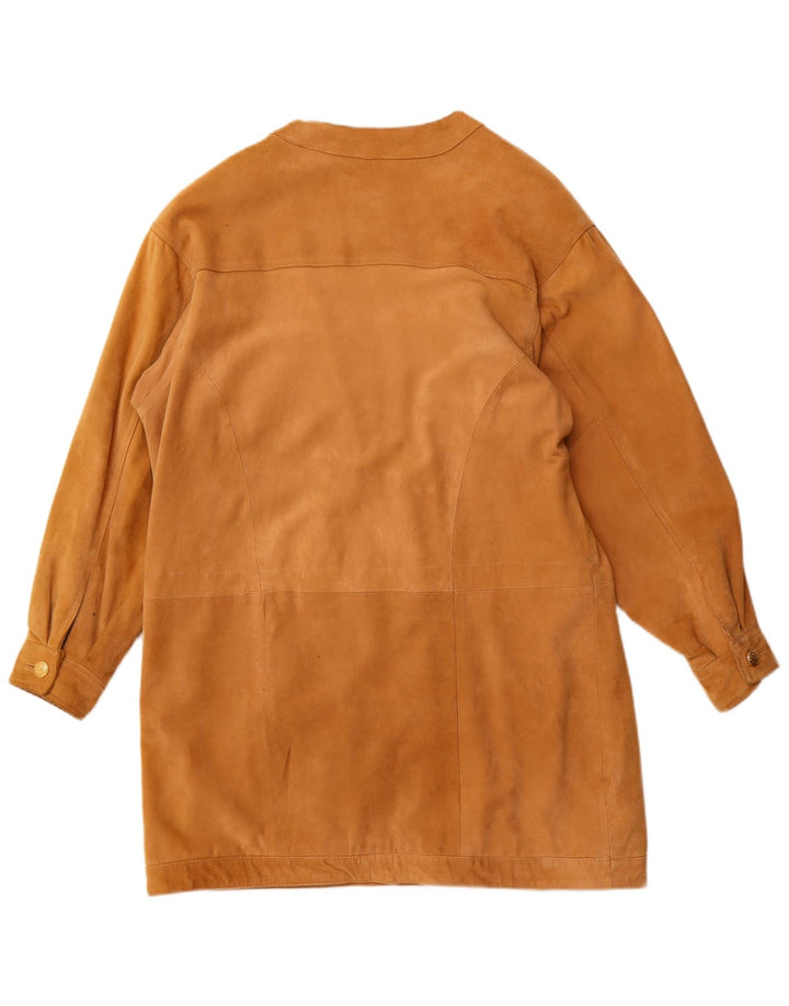 YORN Pardesiu supradimensionat din piele intoarsa EU 40 Medium Bej Piele