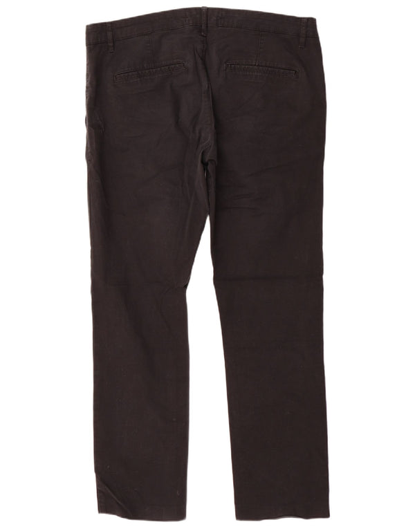 Pantaloni chino drepți pentru bărbați Zara EU 44 Large W34 L30 Negru