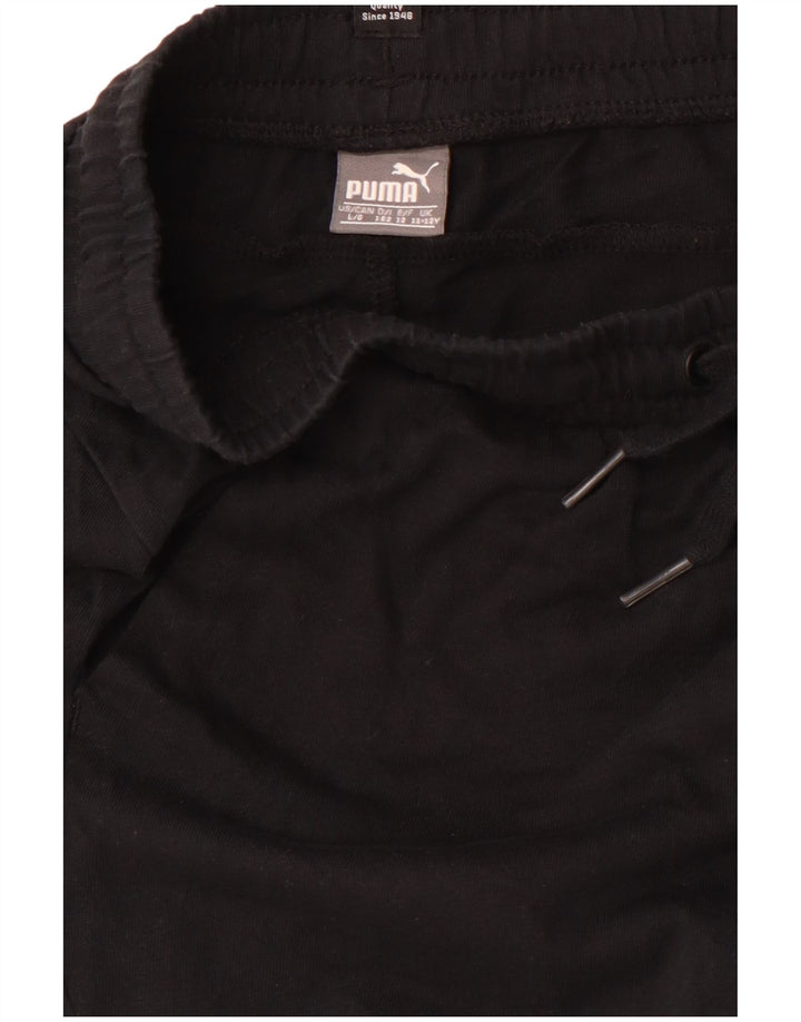 Pantaloni scurți sport grafic PUMA pentru băieți 11-12 ani, negru