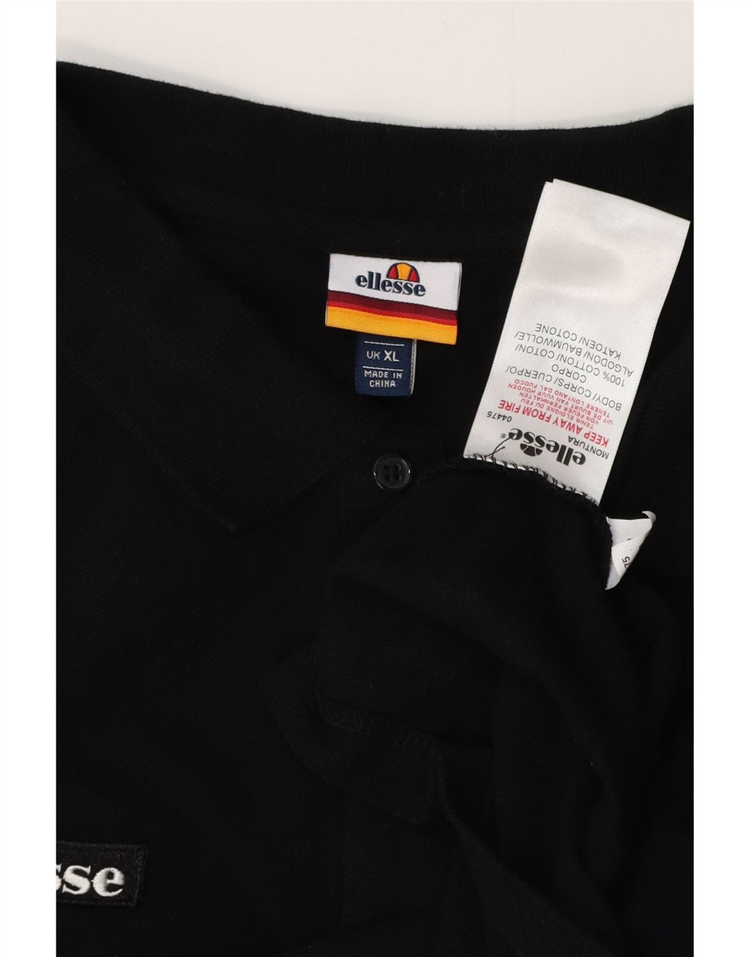 Cămașă polo pentru bărbați ELLESSE XL bumbac negru