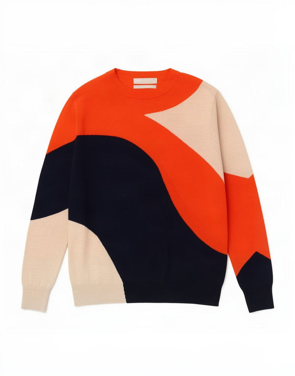 Pulover pentru femei Marks & Spencer cu decolteu triplu UK 14 mare portocaliu