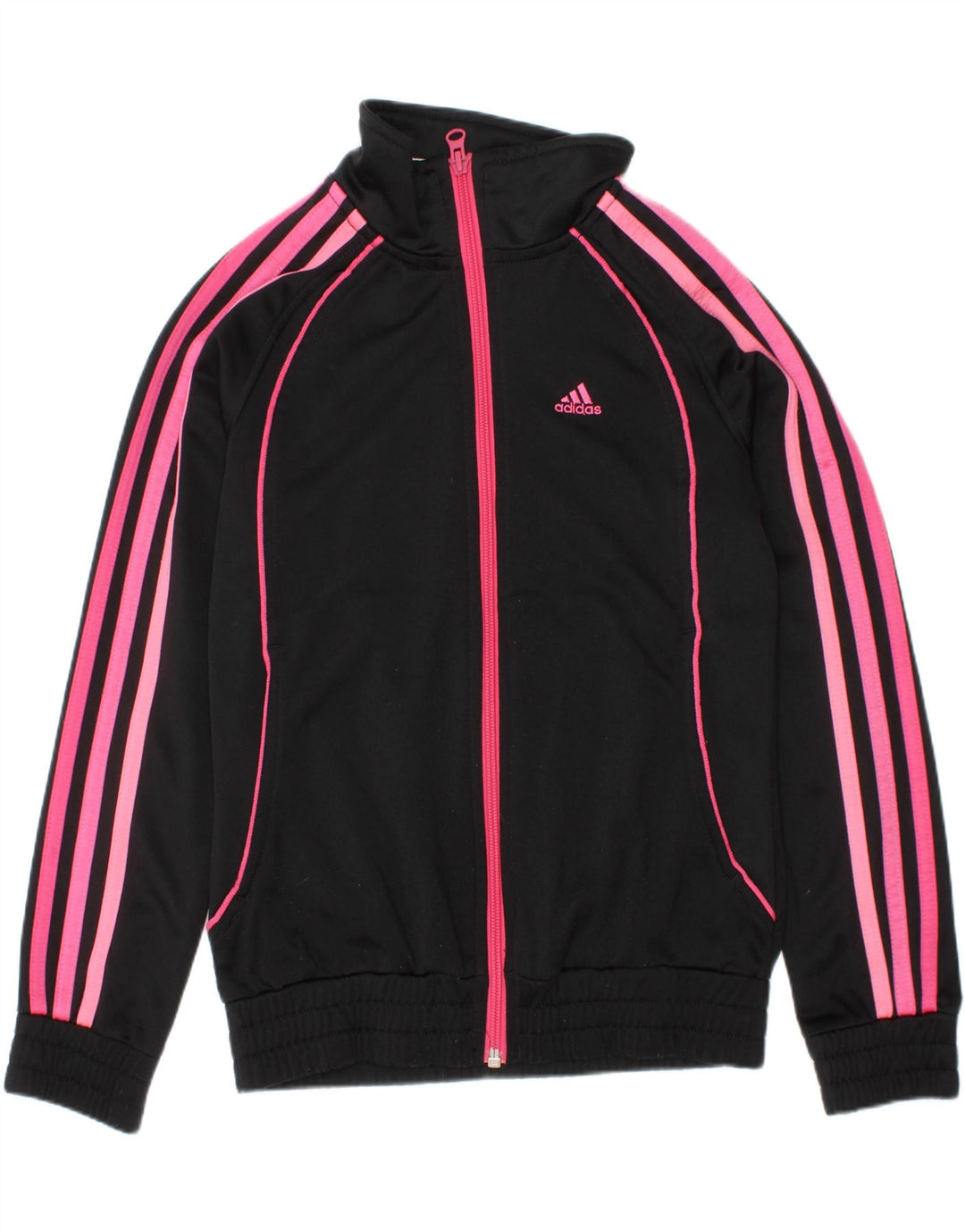 Jachetă de trening pentru fete Adidas 9-10 ani poliester negru