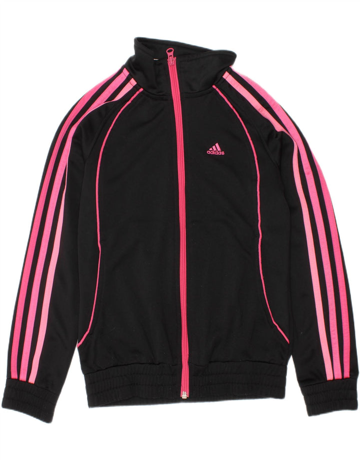 Jachetă de trening pentru fete Adidas 9-10 ani poliester negru