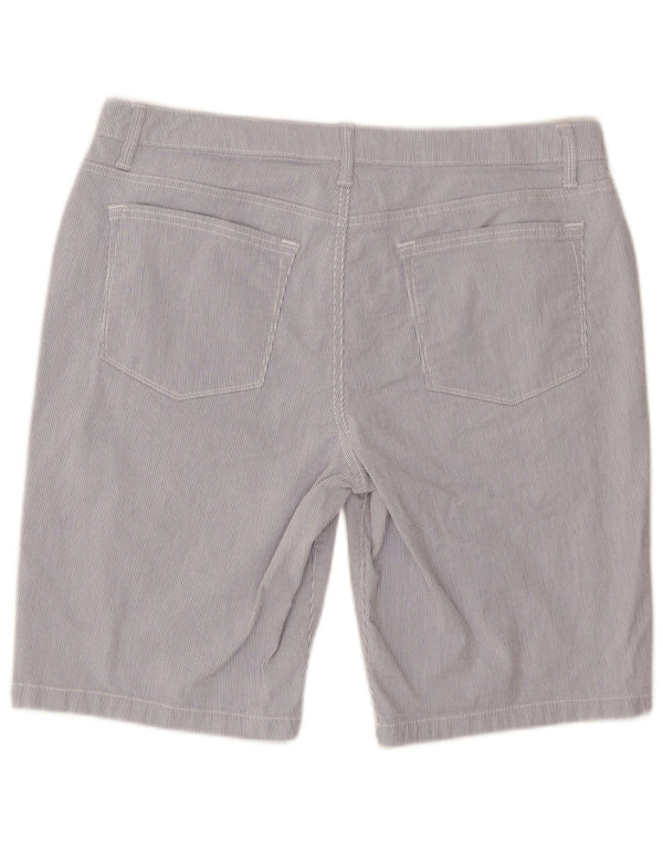 Bermude Lee Riders pentru femei cu talie medie US 16 2XL W36 Blue Pinstripe