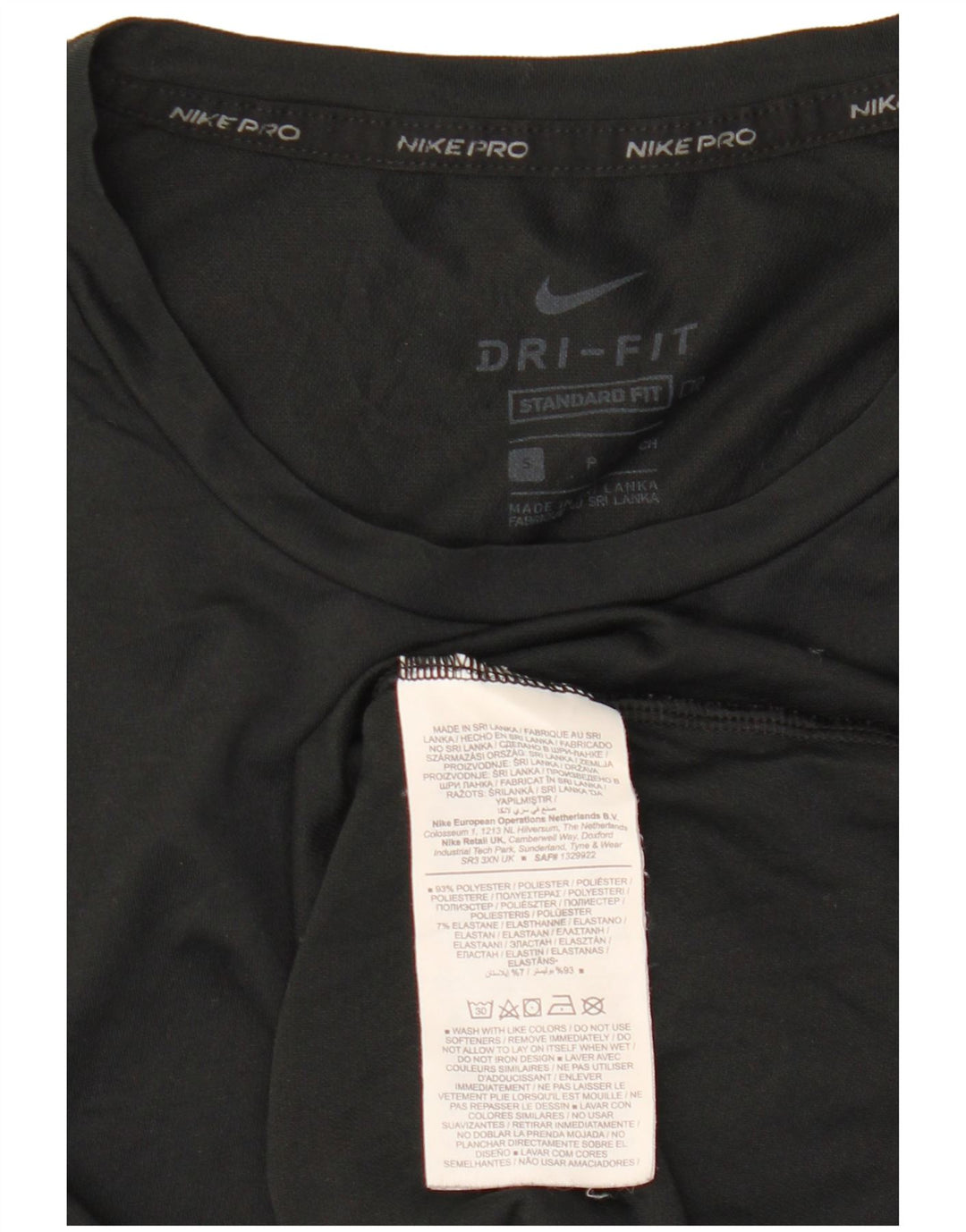 Tricou NIKE Dri Fit Standard Fit Top Mic Negru Poliester