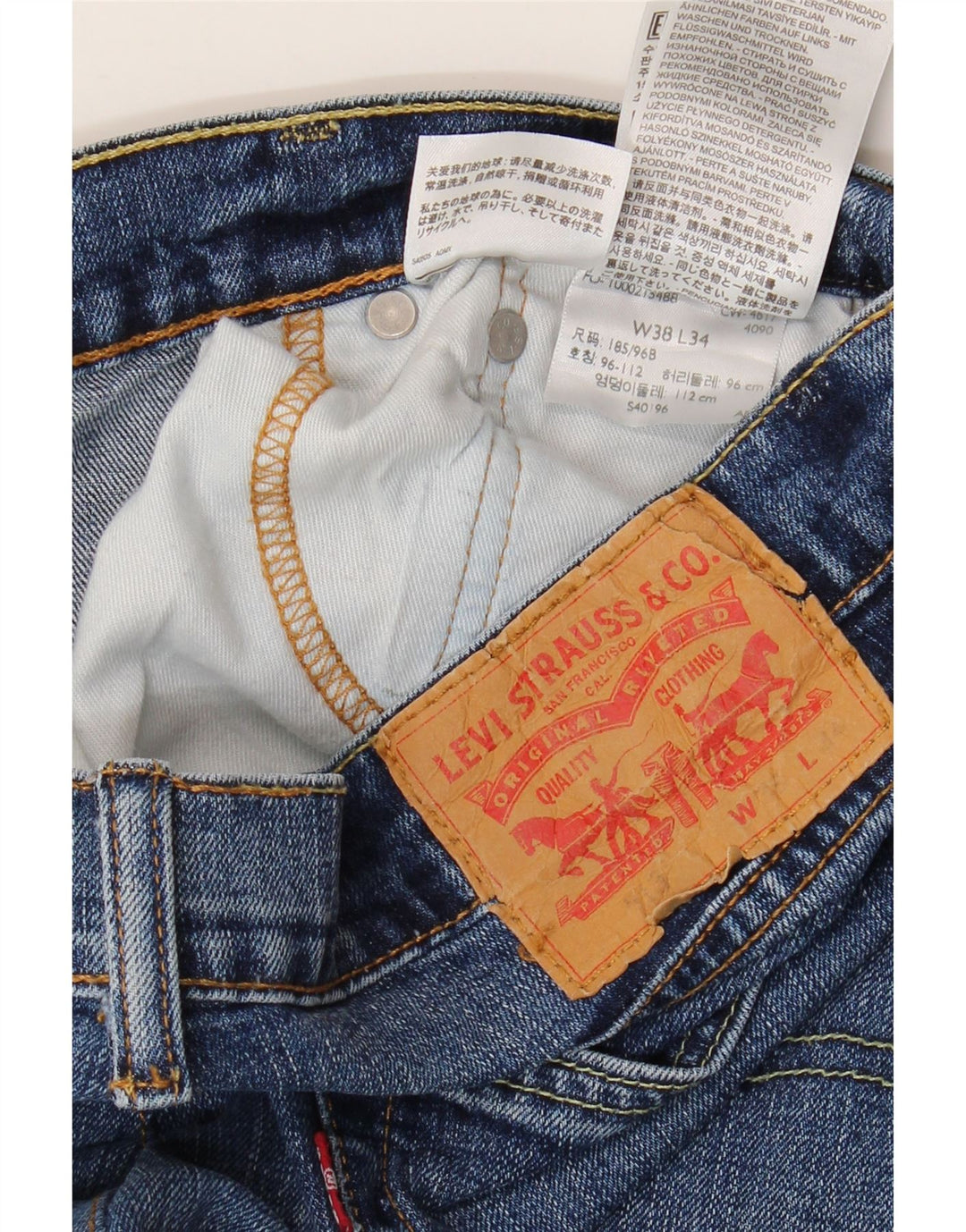 Blugi drepti pentru bărbați Levi's 518 W38 L29 Bumbac albastru