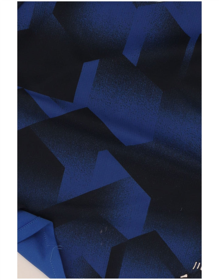 Tricou cu grafic Climalite Adidas pentru bărbați Top mic, albastru, poliester geometric