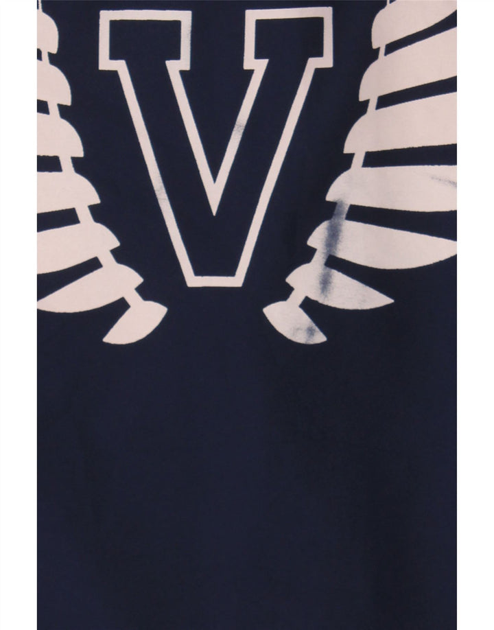 NIKE Mens Graphic Tracksuit Top Jacket XS Navy Blue Colourblock Polyester Vintage Nike and Second-Hand Nike from Messina Hembry 