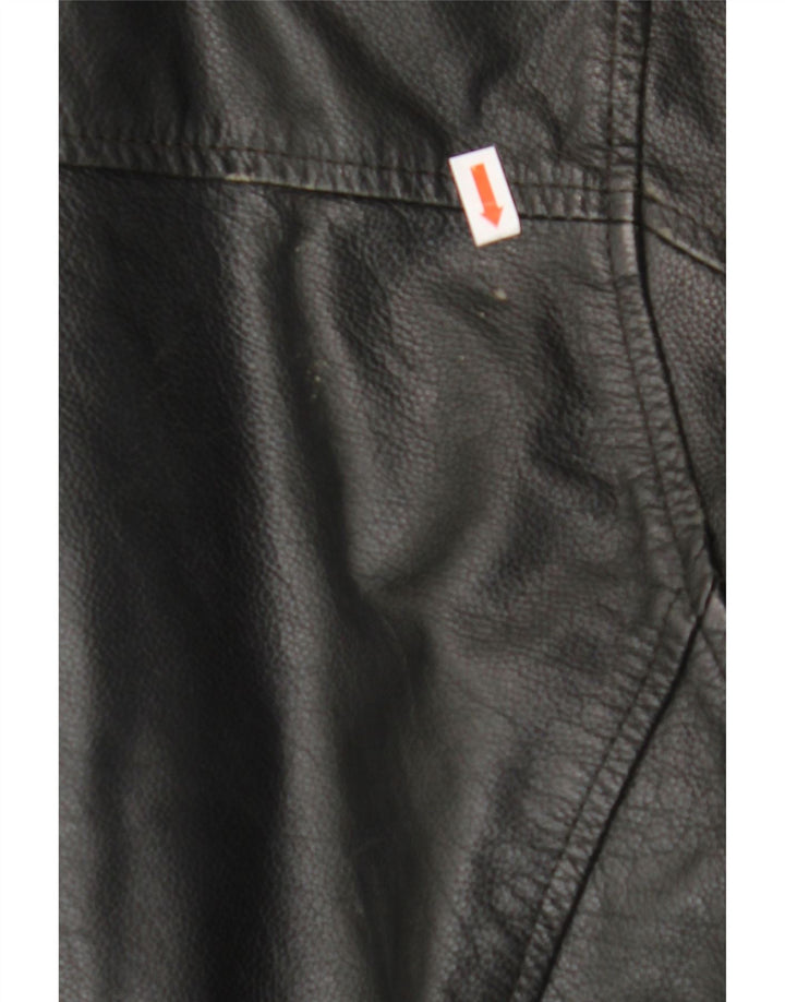 BEN SHERMAN Jachetă de piele pentru bărbați UK 40, mare, neagră