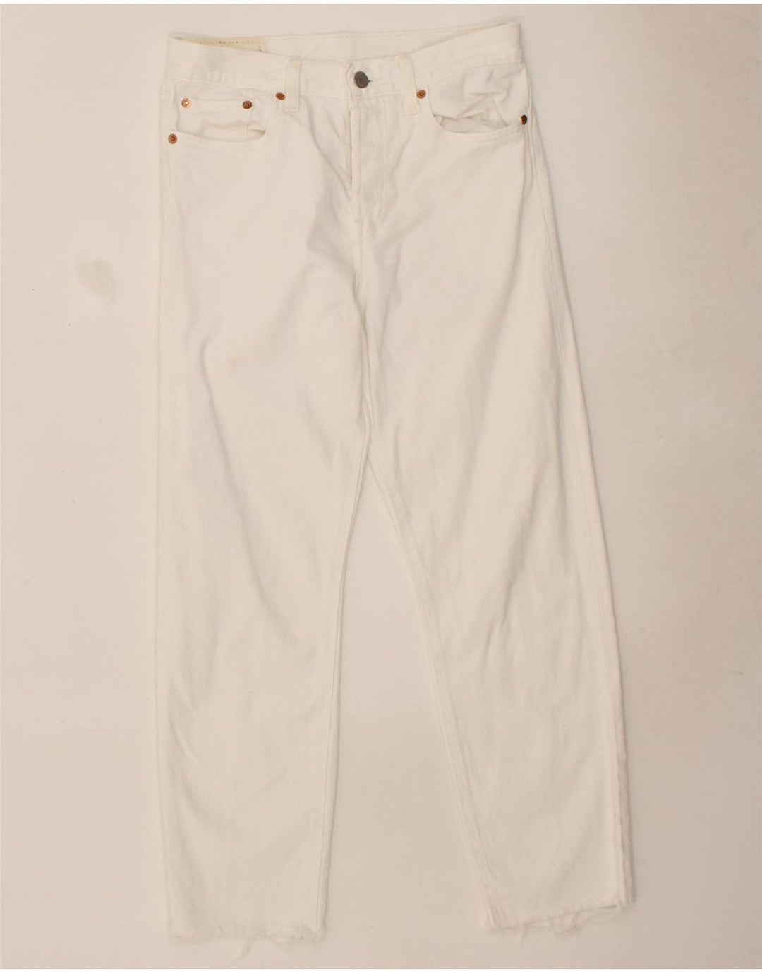 LEVI'S Womens Slim Jeans W27 L26 White Cotton Vintage Levi's and Second-Hand Levi's from Messina Hembry 