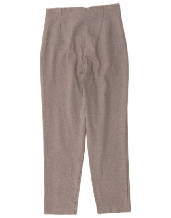 Pantaloni de costum pentru femei cu talie înaltă Zara XS L24 L26 Poliester gri