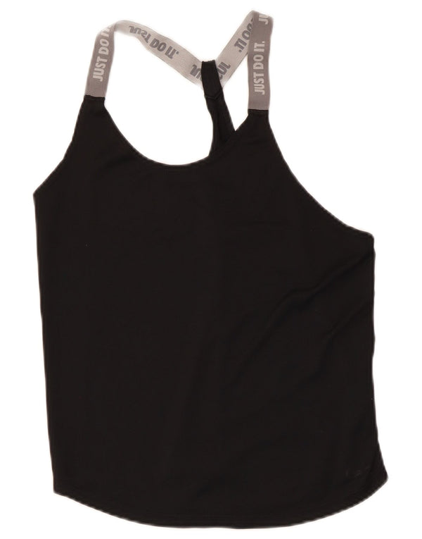 Top cu vestă grafică Nike pentru femei UK 8 Small Black Colorblock Poliester