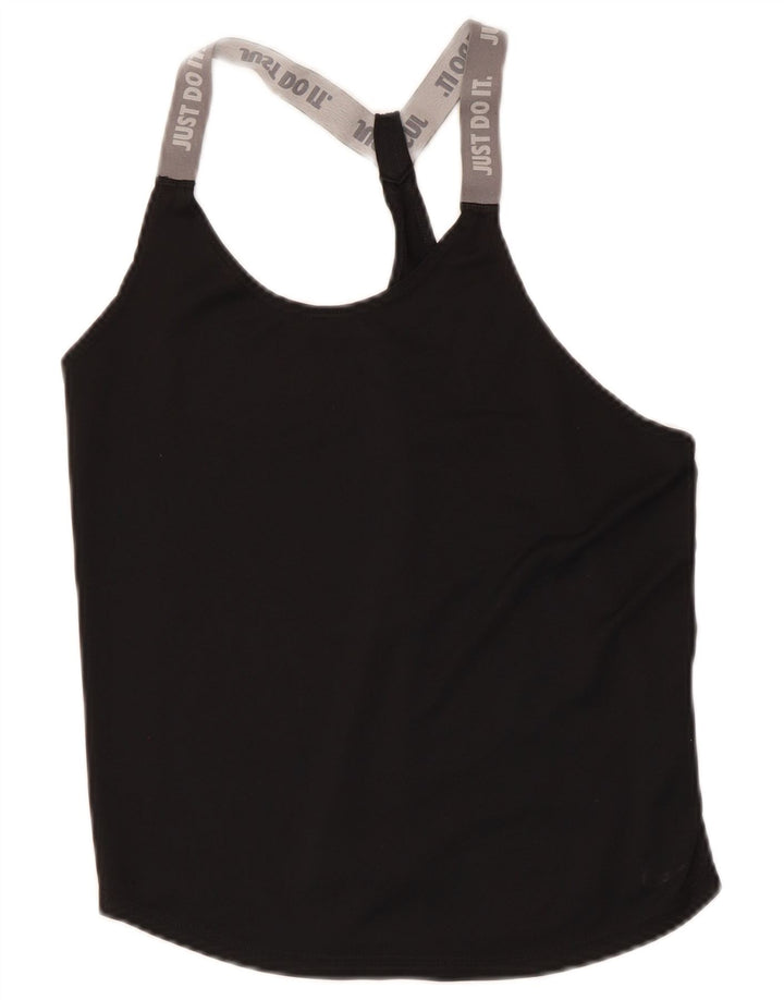 Top cu vestă grafică Nike pentru femei UK 8 Small Black Colorblock Poliester
