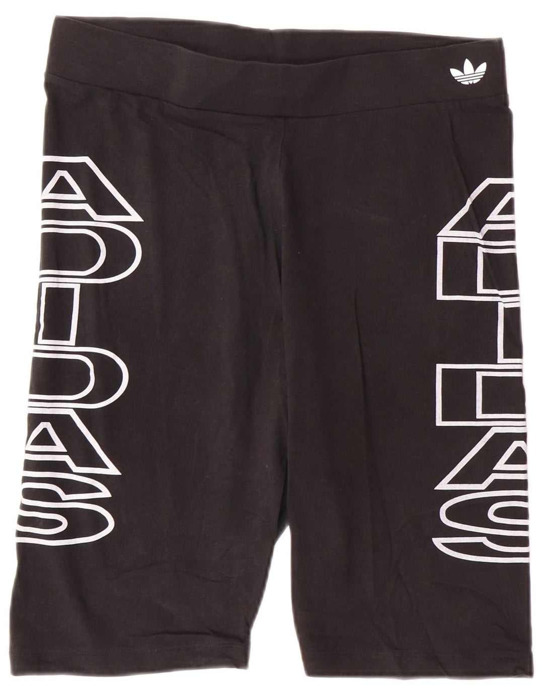 Pantaloni scurți sport grafic ADIDAS pentru femei UK 18 XL bumbac negru