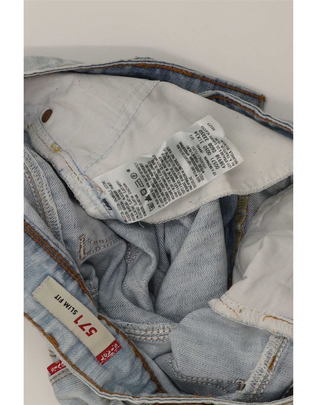 Pantaloni scurți Levi's 571 Slim Fit din denim W31, bumbac albastru mediu