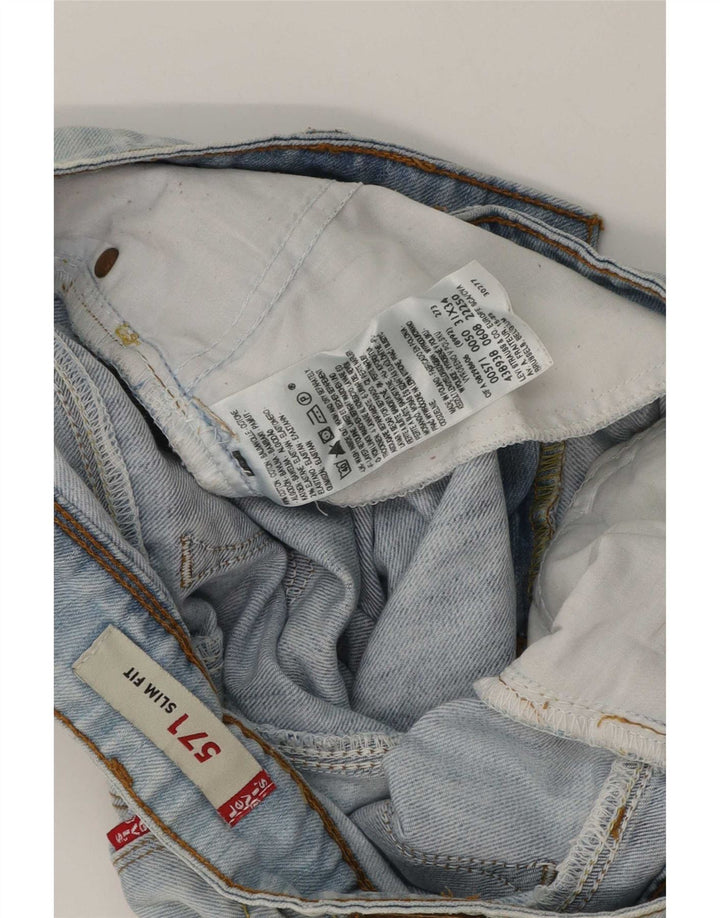 Pantaloni scurți Levi's 571 Slim Fit din denim W31, bumbac albastru mediu