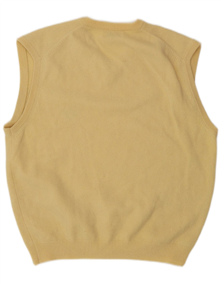 Peter Scott Vestă pentru bărbați Tank Top UK 42 Lână galbenă mare