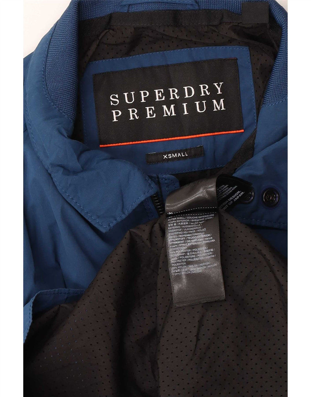 Jachetă de ploaie Superdry pentru bărbați UK 34 XS albastru poliester