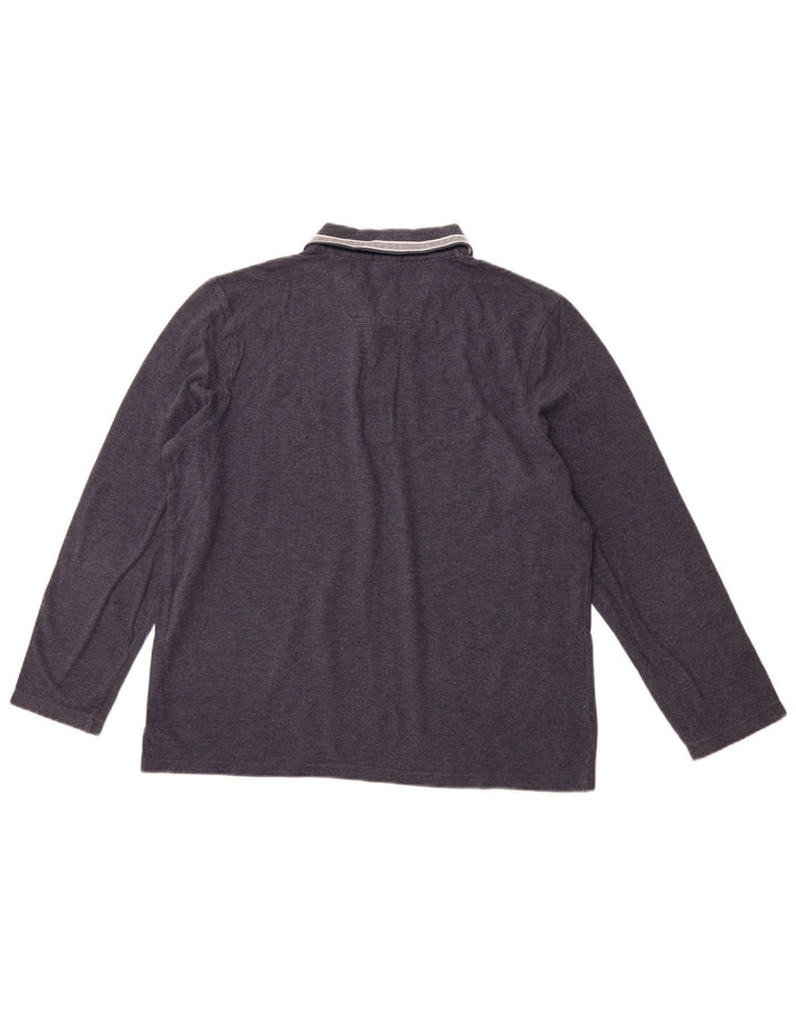 Cămașă polo cu mânecă lungă pentru bărbați HUGO BOSS, XL, bleumarin, bumbac