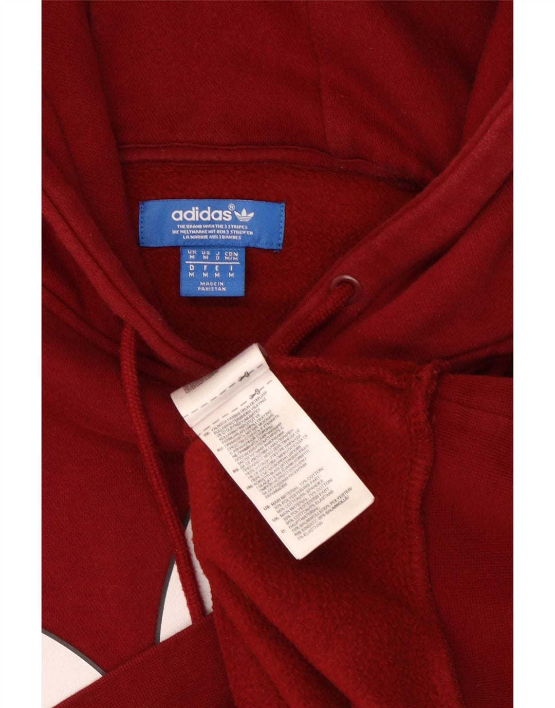 Pulover cu glugă cu grafic pentru bărbați Adidas, bumbac maro mediu