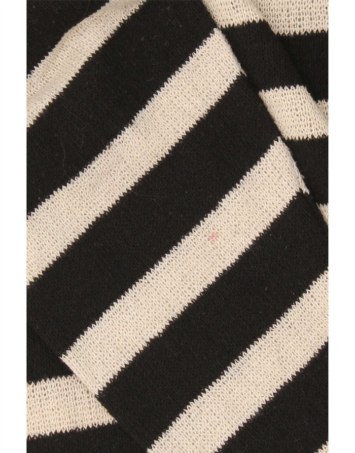 Pulover supradimensionat pentru femei Zara, cu gât rulat, cu dungi mici, negru, UK 10