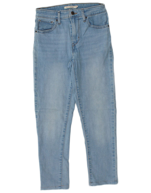 Blugi decupați pentru femei Levi's 721, cu talie înaltă, L28 L24, bumbac albastru