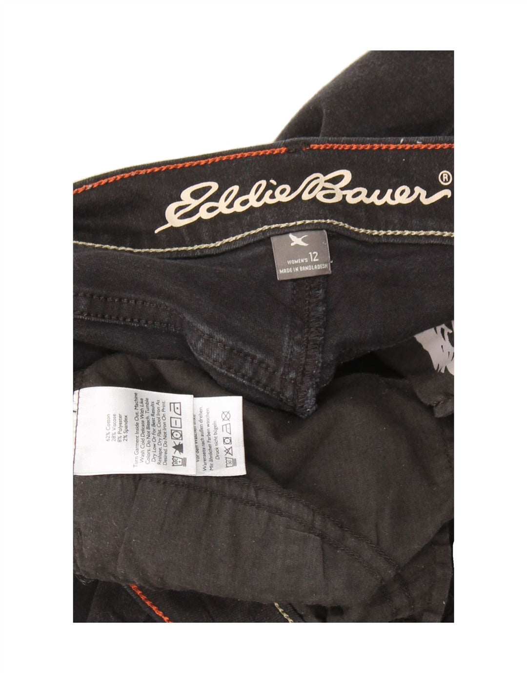 EDDIE BAUER Womens Straight Jeans US 12 Large W34 L29 Black Vintage Eddie Bauer and Second-Hand Eddie Bauer from Messina Hembry 