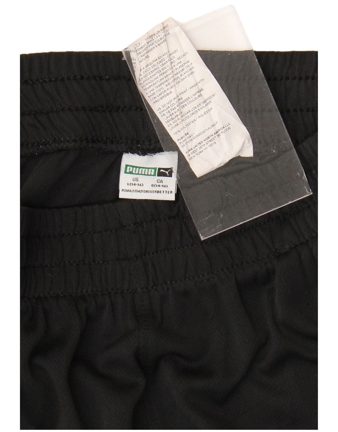 Pantaloni scurți sport Puma pentru băieți 14-15 ani, mari, negru, poliester color bloc