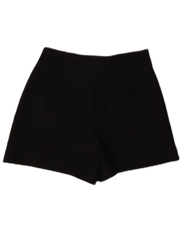 Pantaloni scurți chino cu talie înaltă Zara pentru femei UK 12 Medium W28 Negru