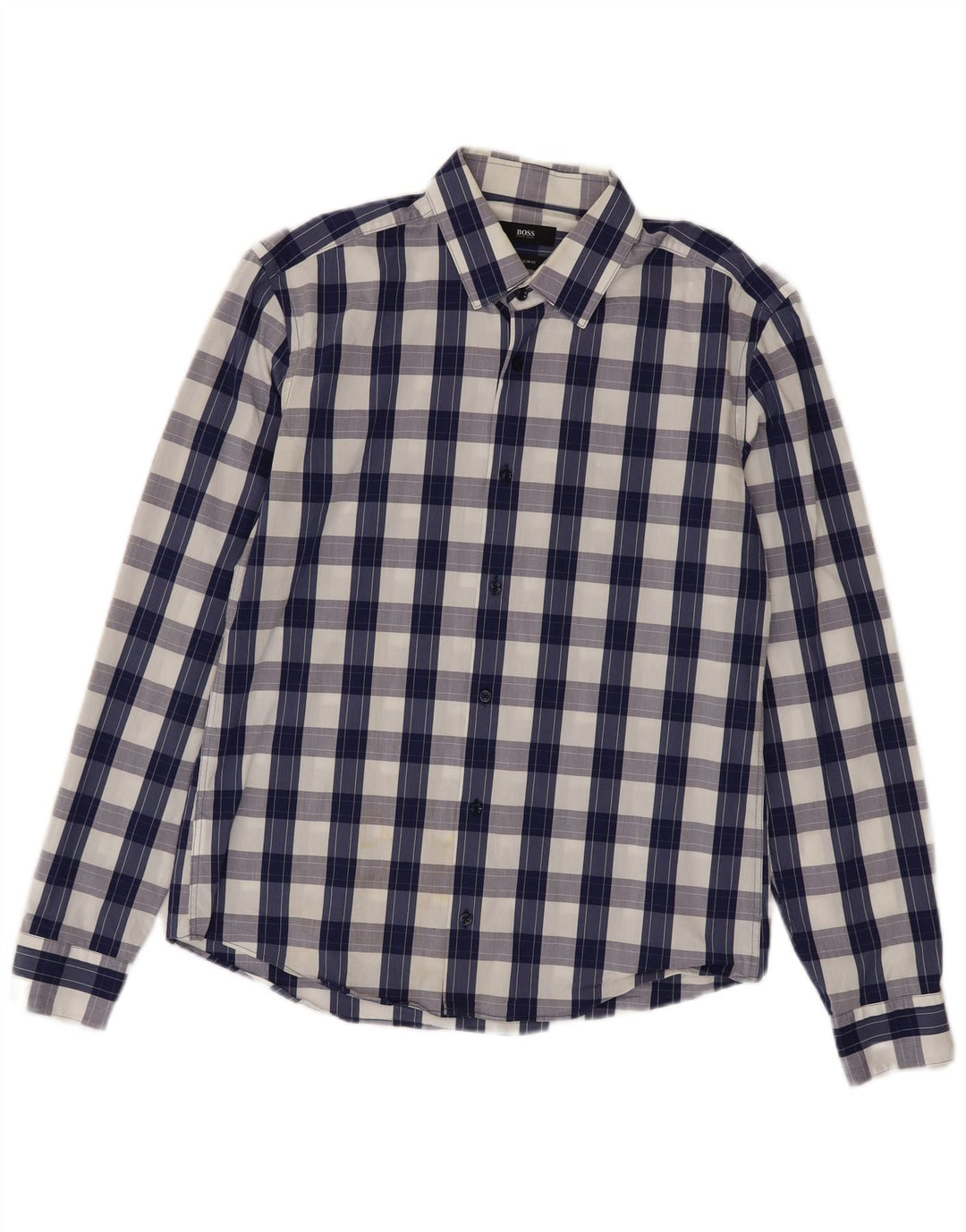 Cămașă pentru bărbați Hugo Boss Slim Fit Mărimea 40 15 3/4 Medium Blue Check
