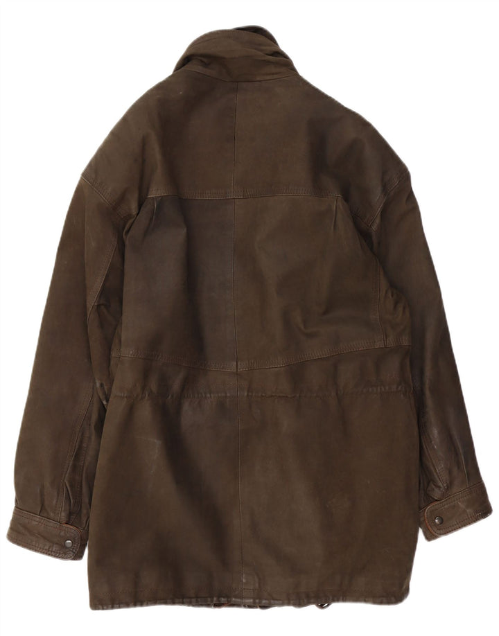 Jachetă de piele pentru bărbați VINTAGE IT 48 Maro Mediu