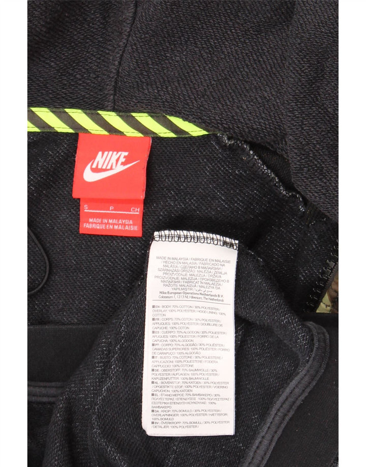 Pulover Nike pentru bărbați, cu fermoar, bumbac, camuflaj, albastru