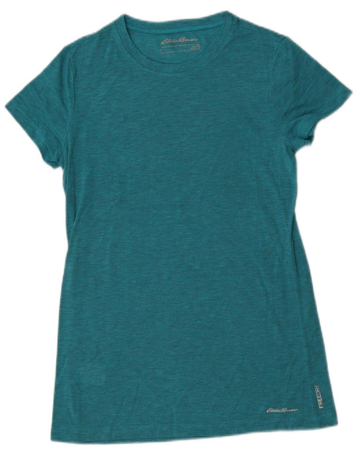 EDDIE BAUER Tricou pentru femei Top UK 10 Small Green Flecked Polyester