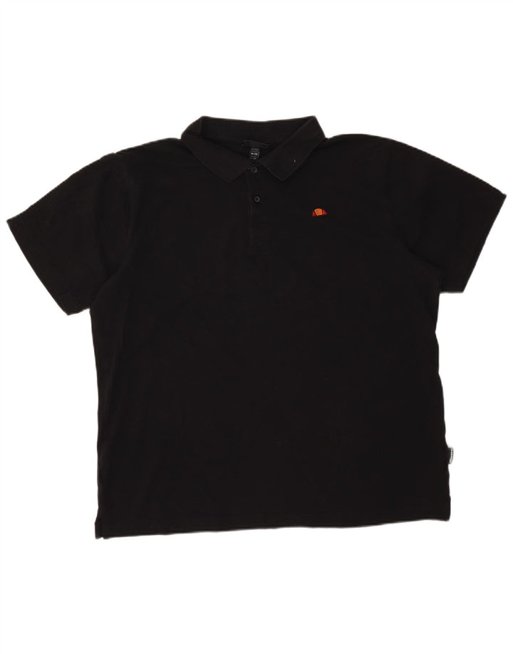 Tricou polo pentru bărbați Ellesse 2XL, bumbac negru
