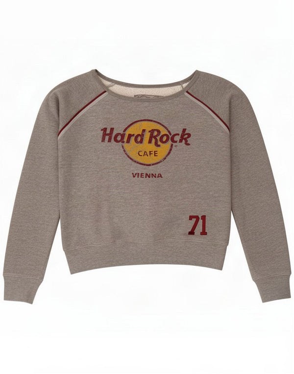Hard Rock Cafe, Pulover pentru femei, Vienna Graphic, UK 10 Small Grey