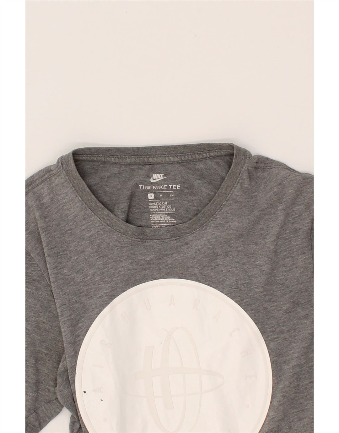 NIKE Mens Athletic Cut Graphic T-Shirt Top Small Grey Cotton Vintage Nike and Second-Hand Nike from Messina Hembry 