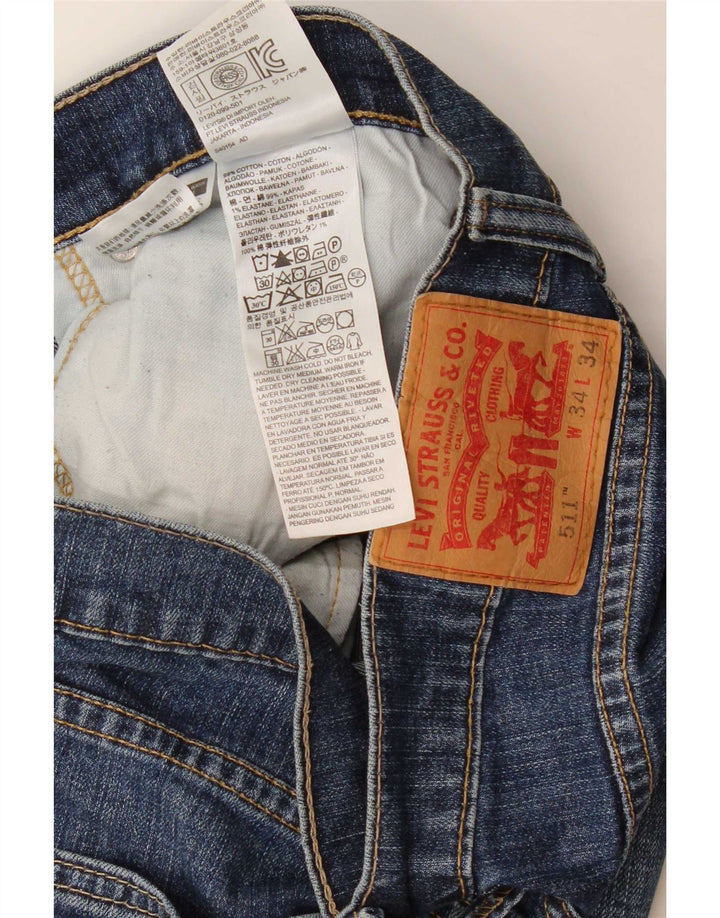 Blugi Levi's 511 Slim pentru bărbați W34 L26 Bumbac albastru