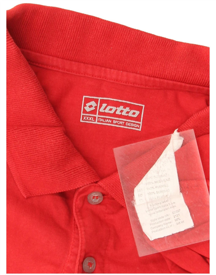 Tricou polo pentru bărbați Lotto 3XL bumbac roșu