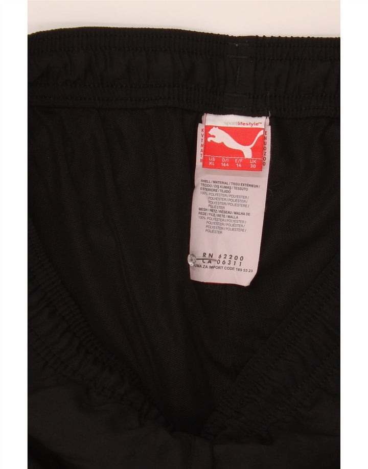 Pantaloni scurti sport Puma Boys Graphic Bermuda 13-14 ani poliester negru