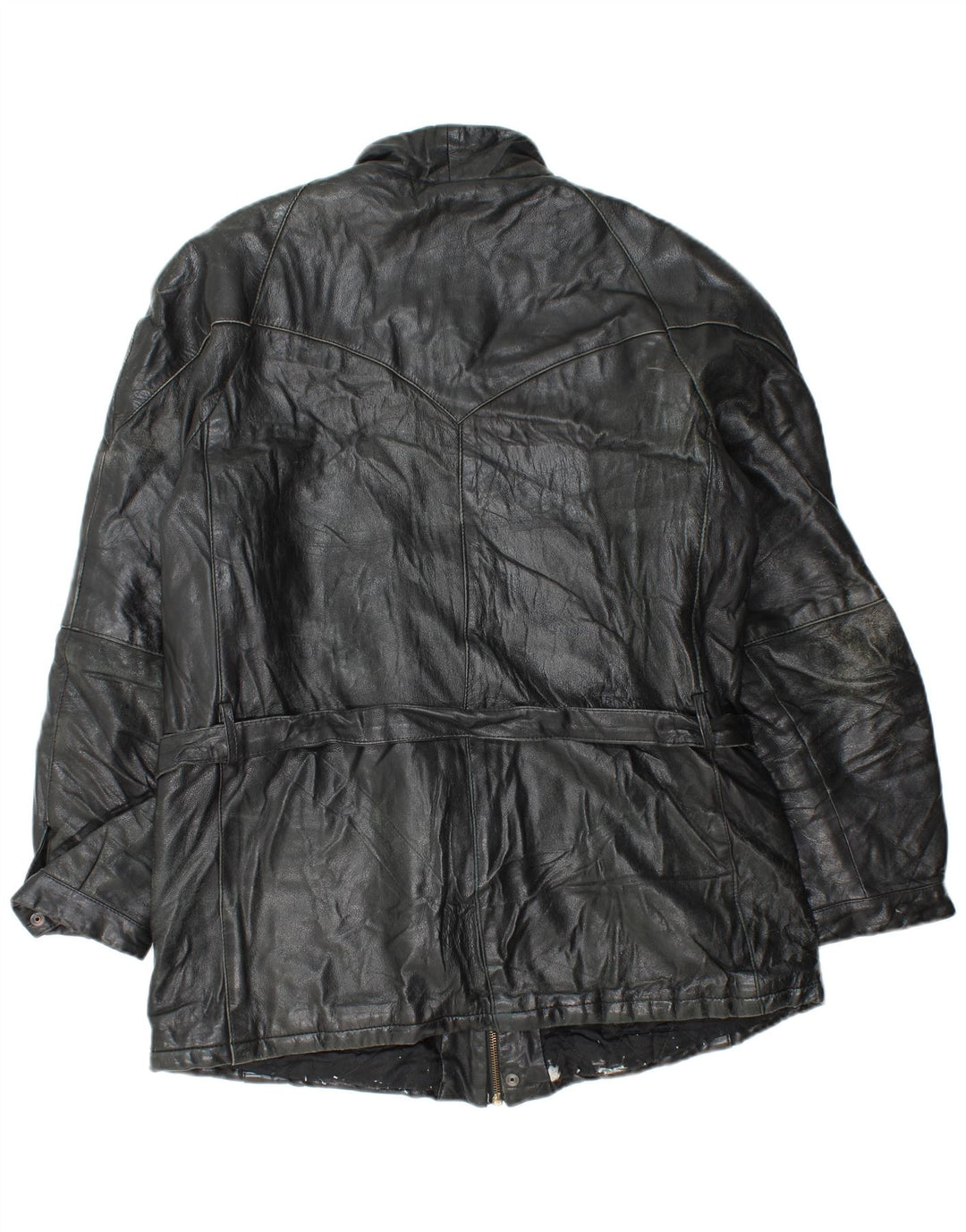 Jachetă de piele vintage pentru bărbați UK 38 Medium Black