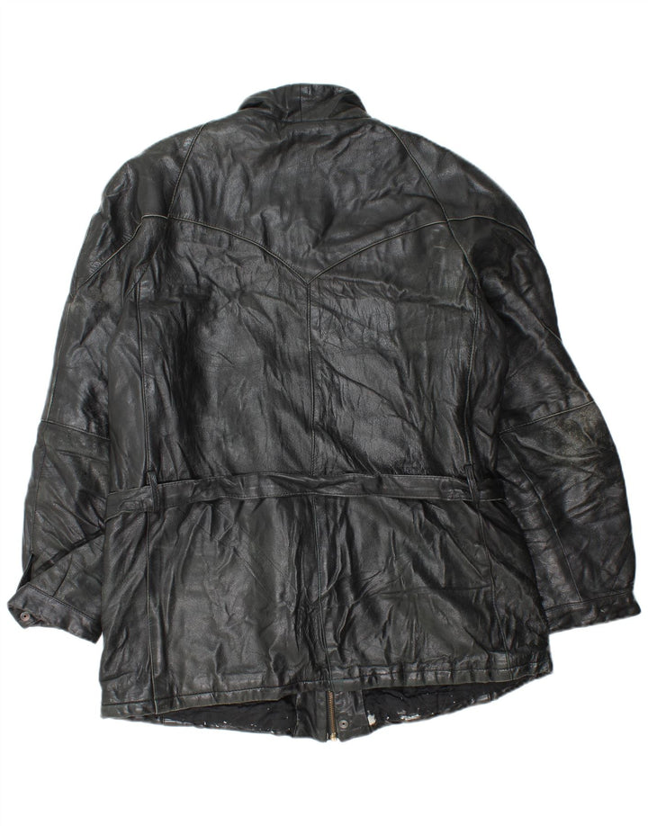 Jachetă de piele vintage pentru bărbați UK 38 Medium Black