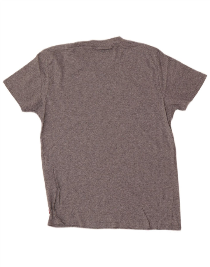 Tricou cu grafic Levi's pentru bărbați Top din bumbac cu pete gri mediu