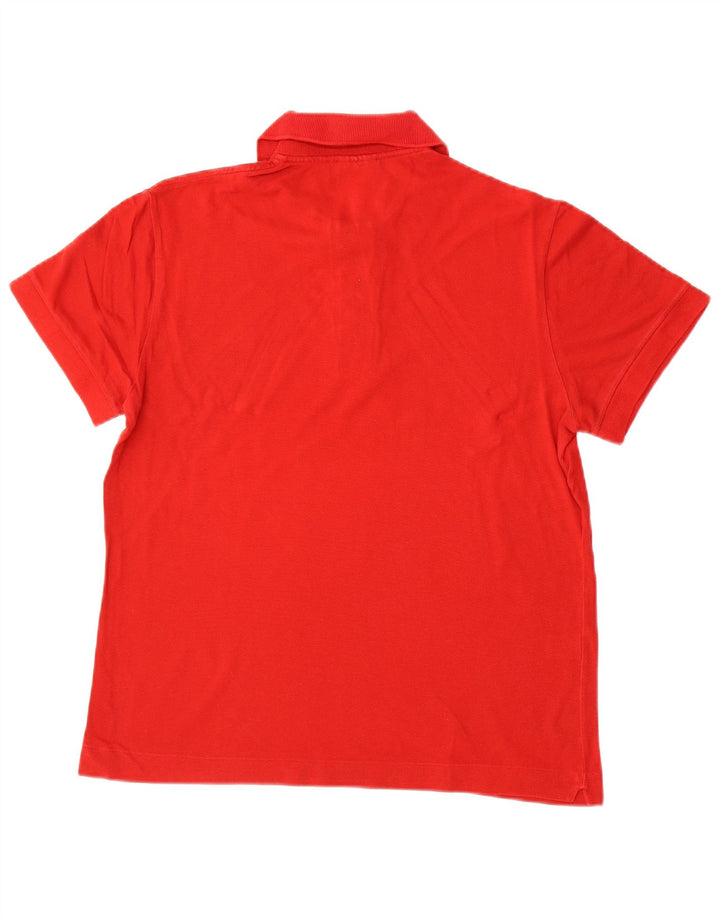 Tricou polo LACOSTE pentru bărbați, mărimea 4, bumbac roșu mediu