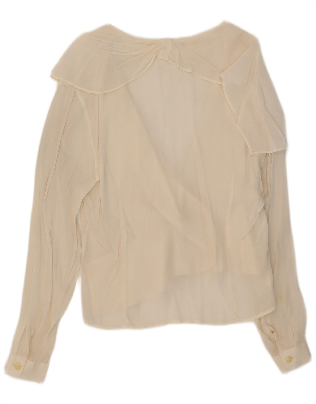 Cardigan Vintage pentru femei See Through Top UK 14 Large Off White