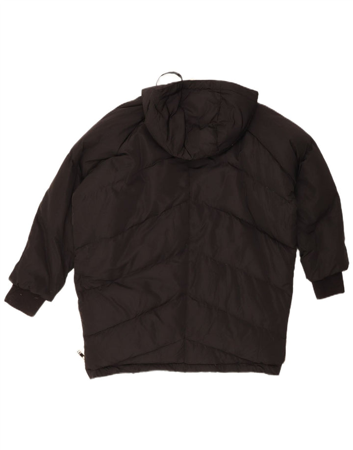 SILVIAN HEACH Womens Oversized Hooded Padded Coat UK 6 XS Black Polyester