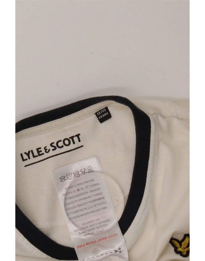 LYLE & SCOTT Tricou Băieți Top 12-13 Ani Bumbac Alb