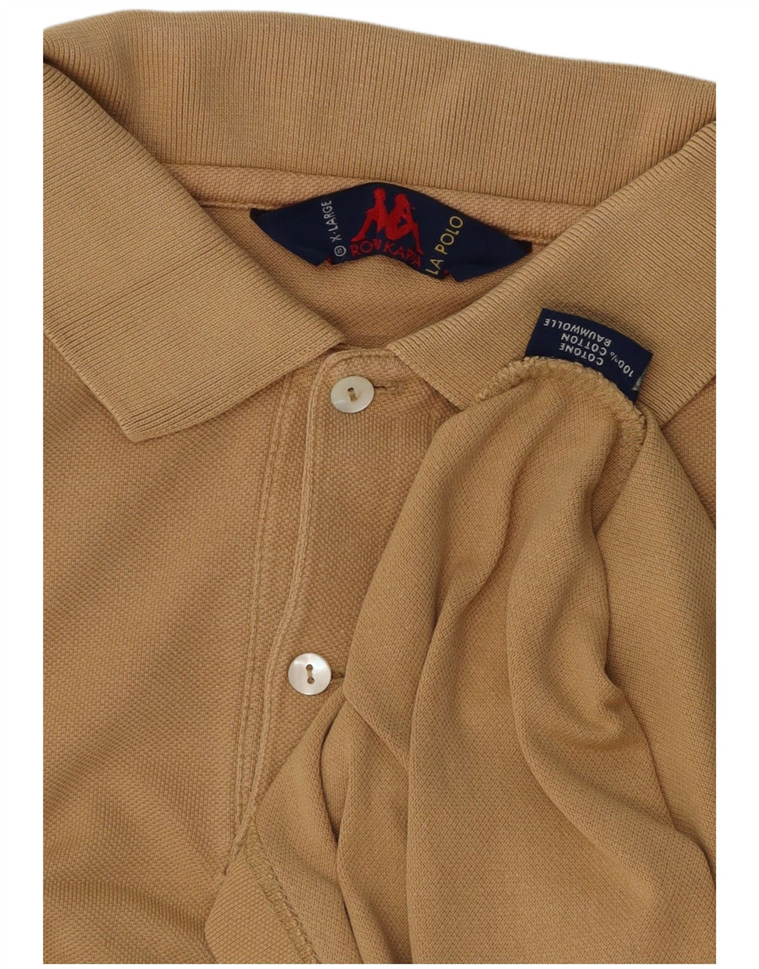 KAPPA Cămașă Polo XL Bej Bumbac