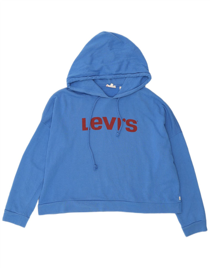 Pulover cu glugă supradimensionat pentru femei LEVI'S, UK 16, mare, albastru, bumbac