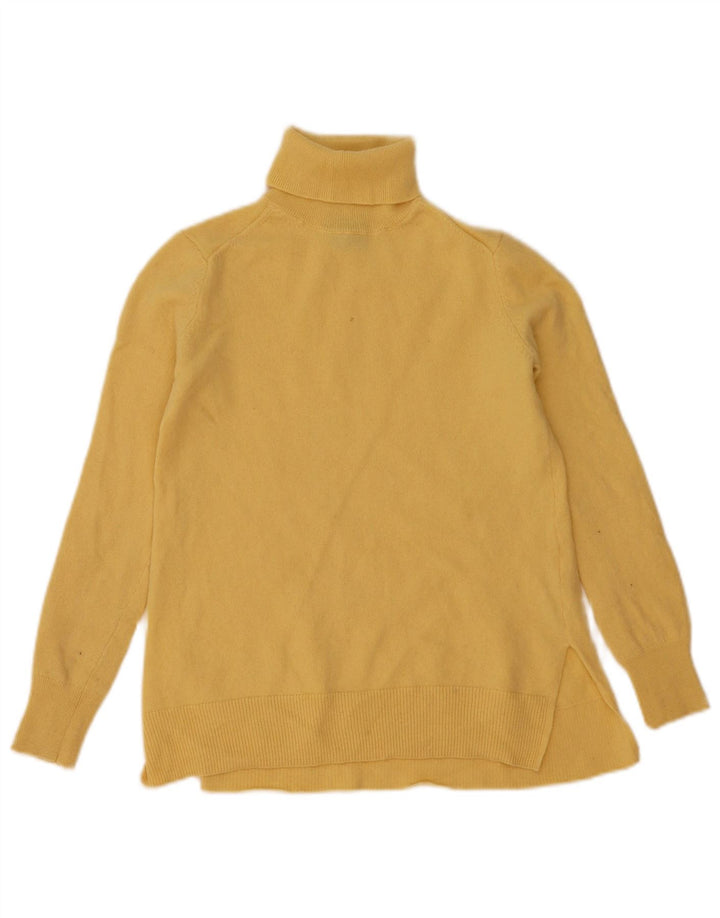 Pulover pentru femei Massimo Dutti cu gât rulat, UK 6 XS, lână galbenă