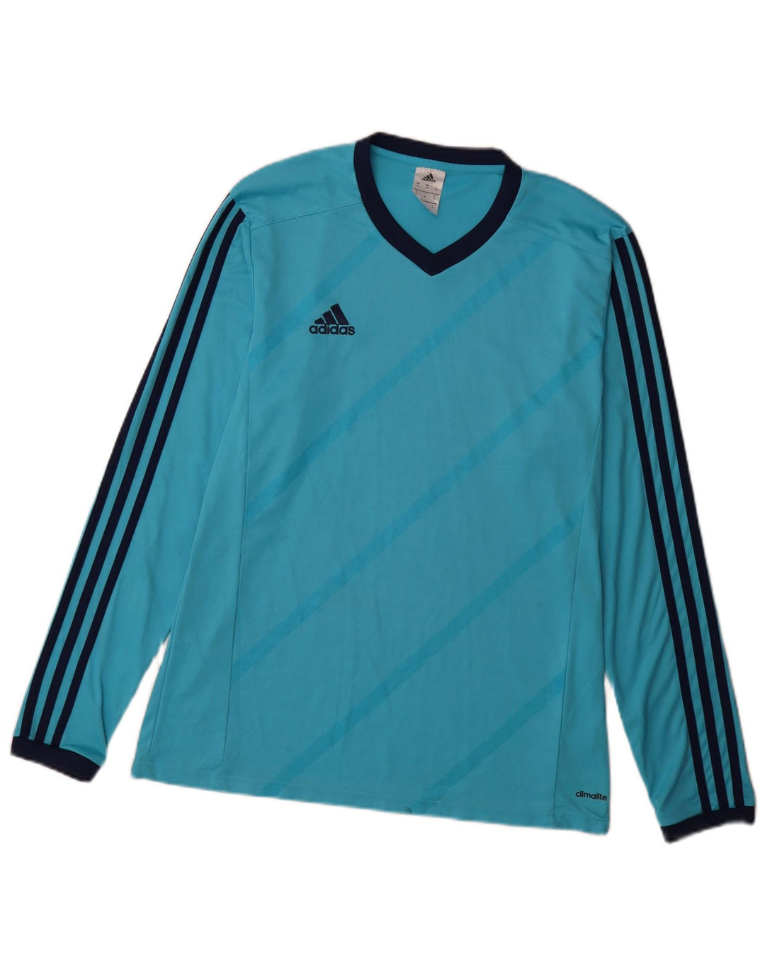 Adidas Climalite Top cu mânecă lungă pentru bărbați, poliester albastru mediu
